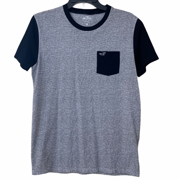 MEN’S HOLLISTER CREW NECK TEE WITH CHEST POCKET - Picture 3 of 5